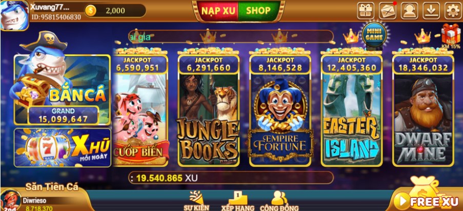 Hướng dẫn chơi Jackpot tại cổng game Xuvang777