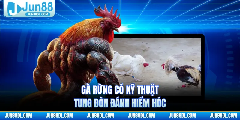 Gà rừng có kỹ thuật tung đòn đánh hiểm hóc