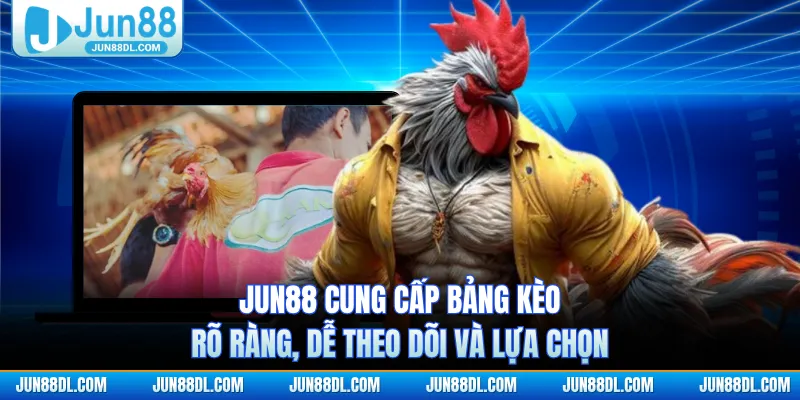 JUN88 cung cấp bảng kèo rõ ràng, dễ theo dõi và lựa chọn