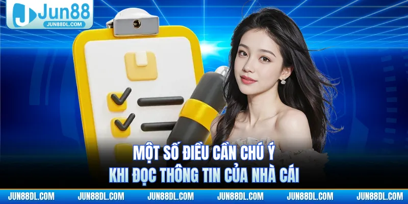 Một số điều cần chú ý khi đọc thông tin của nhà cái